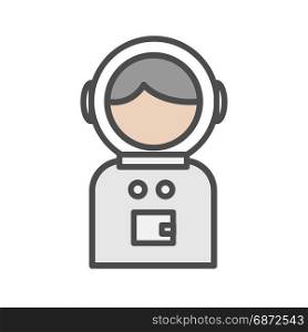 Spaceman avatar icon on white background