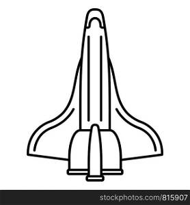 Spaceship icon. Outline illustration of spaceship vector icon for web design isolated on white background. Spaceship icon, outline style