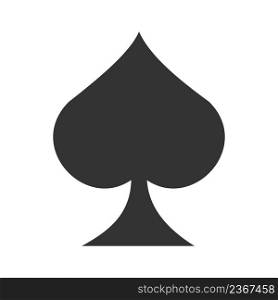 Spade icon. playing card linear design element. The figure of an inverted heart. Vector illustration.. Spade icon. playing card linear design element. The figure of an inverted heart. Vector illustration.