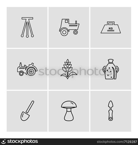 spade , mushroom , wheat , icon, vector, design, flat, collection, style, creative, icons , farming , rural , farm , fruits , village , fruits , wheat , rural , tree , sun , sunlight , farmer , navigation ,