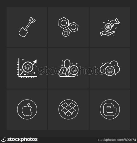 spade , nut , apple , dropbox , blogger, crypto currency , stratis , money, coins , crypto , currency, dollar, graph , business, bank , icon, vector, design, flat, collection, style, creative, icons