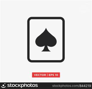 Spades Ace Icon Vector Illustration