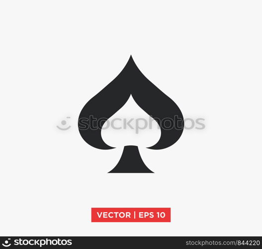 Spades Ace Icon Vector Illustration