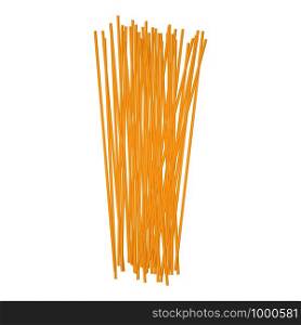 Spaghetti mockup. Realistic illustration of spaghetti vector mockup for web design isolated on white background. Spaghetti mockup, realistic style
