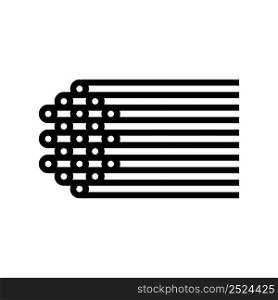 spaghetti pasta line icon vector. spaghetti pasta sign. isolated contour symbol black illustration. spaghetti pasta line icon vector illustration