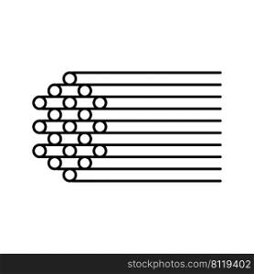 spaghetti pasta line icon vector. spaghetti pasta sign. isolated contour symbol black illustration. spaghetti pasta line icon vector illustration