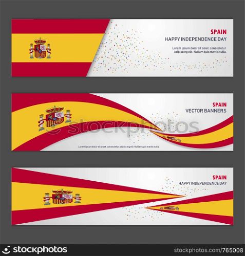 Spain independence day abstract background design banner and flyer, postcard, landscape, celebration vector illustration