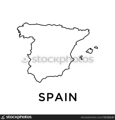Spain map icon design trendy