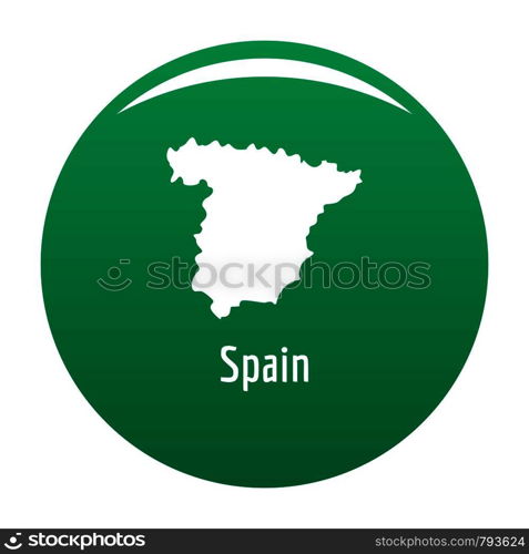 Spain map in black. Simple illustration of Spain map vector isolated on white background. Spain map in black vector simple