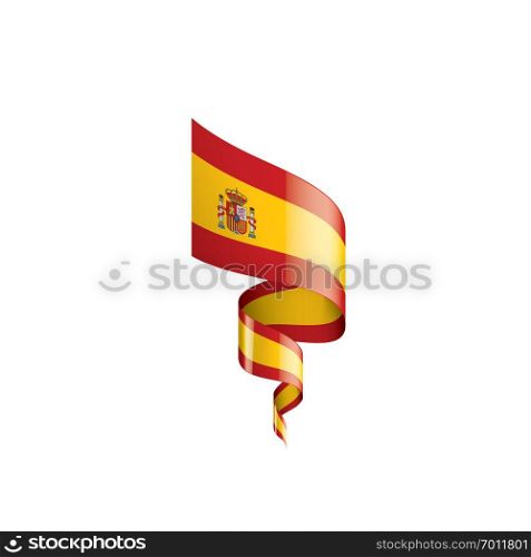 spain national flag, vector illustration on a white background. spain flag, vector illustration on a white background