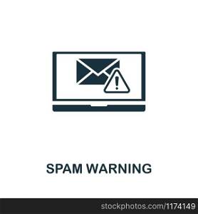 Spam Warning icon vector illustration. Creative sign from gdpr icons collection. Filled flat Spam Warning icon for computer and mobile. Symbol, logo vector graphics.. Spam Warning vector icon symbol. Creative sign from gdpr icons collection. Filled flat Spam Warning icon for computer and mobile