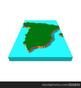 Spanish map icon in cartoon style on a white background. Spanish map icon, cartoon style
