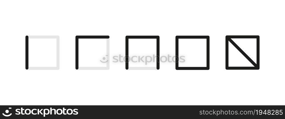 Spanish tally marks from one to five. Lines or sticks. Simple mathematical count visualization, prison or jail wall counter. Set of number icons. Vector illustration isolated on white background.. Spanish tally marks from one to five. Lines or sticks. Simple mathematical count visualization, prison or jail wall counter. Set of number icons. Vector illustration isolated on white background