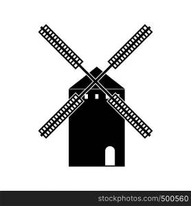 Spanish windmill icon in simple style isolated on white background. Spanish windmill icon, simple style