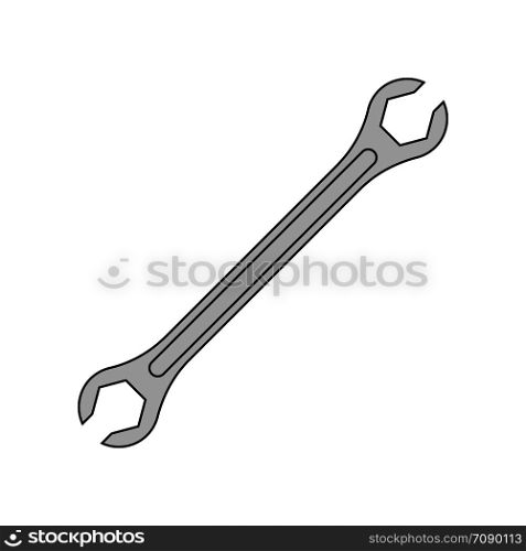 Spanner cap wrench icon. Repair symbol. Vector illustration isolated on white background.
