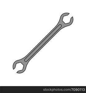 Spanner cap wrench icon. Repair symbol. Vector illustration isolated on white background.