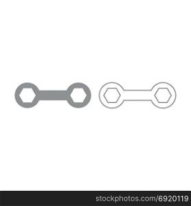 Spanner icon. Grey set .. Spanner icon. It is grey set .