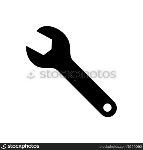 spanner icon silhouette style