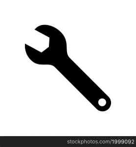 spanner icon silhouette style