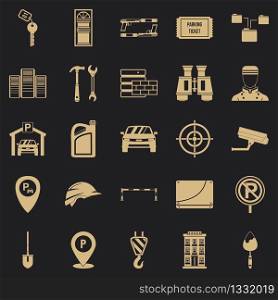 Spanner icons set. Simple set of 25 spanner vector icons for web for any design. Spanner icons set, simple style