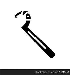 spanner tool repair glyph icon vector. spanner tool repair sign. isolated symbol illustration. spanner tool repair glyph icon vector illustration
