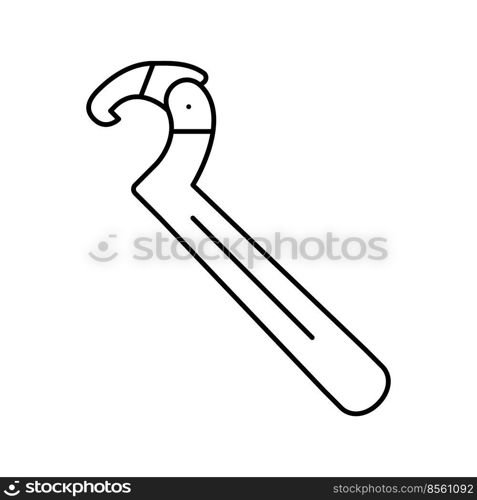 spanner tool repair line icon vector. spanner tool repair sign. isolated contour symbol black illustration. spanner tool repair line icon vector illustration