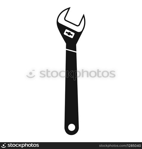 Spanner wrench icon. Simple illustration of spanner wrench vector icon for web design isolated on white background. Spanner wrench icon, simple style