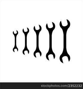Spanner Wrench Icon Vector Art Illustration