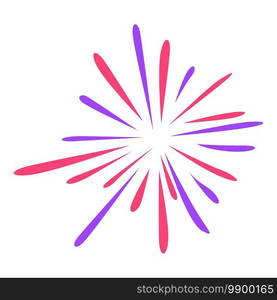 Spark firework icon. Cartoon of spark firework vector icon for web design isolated on white background. Spark firework icon, cartoon style