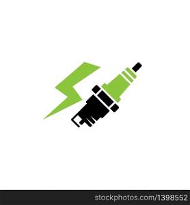 Spark plug icon. glyph design template