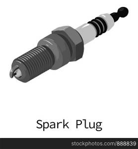 Spark plug icon. Isometric illustration of spark plug vector icon for web. Spark plug icon, isometric 3d style