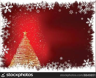 Sparkle christmas tree vector image