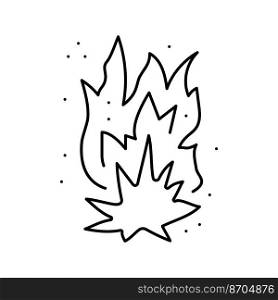 sparkle fire line icon vector. sparkle fire sign. isolated contour symbol black illustration. sparkle fire line icon vector illustration