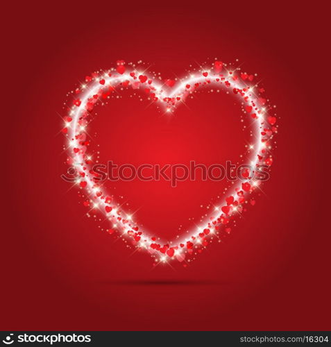 Sparkle heart design for Valentine's Day