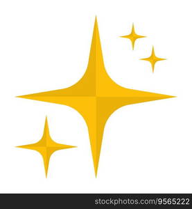 Sparkle shine icon symbol vector. on white background