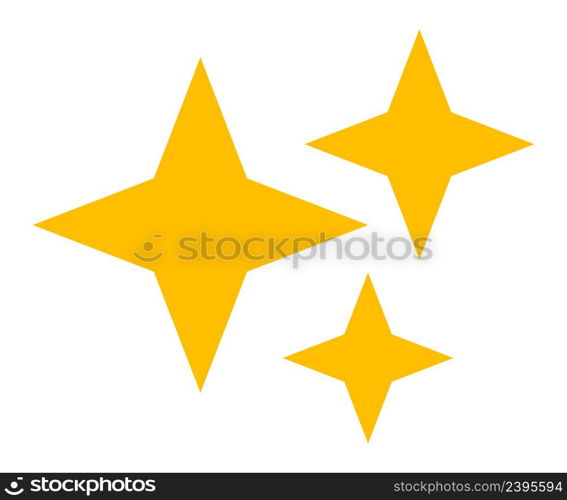 Sparkle star icons. Party dicoration illustration symbol. Sign glitter vector.