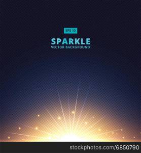 sparkle sunbeam vector on halftone background