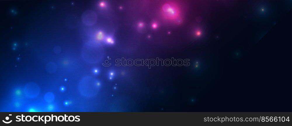 sparkling bokeh light effect banner in two colors