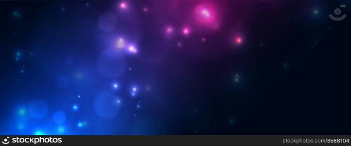 sparkling bokeh light effect banner in two colors