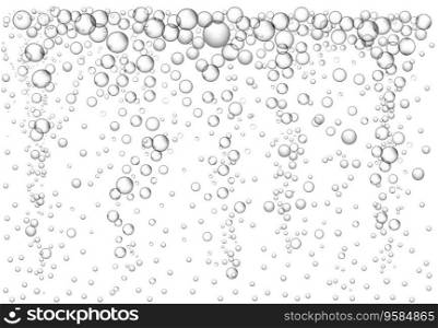 Sparkling bubbles background. Refreshing clear carbonated fizzing drink, bubbly water effect and rising air bubbles in water vector illustration of carbonated clear, sparkling bubble transparent. Sparkling bubbles background. Refreshing clear carbonated fizzing drink, bubbly water effect and rising air bubbles in water vector illustration
