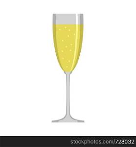 Sparkling champagne icon. Flat illustration of sparkling champagne vector icon for web. Sparkling champagne icon, flat style
