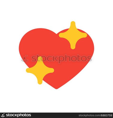 sparkling heart, icon on isolated background,