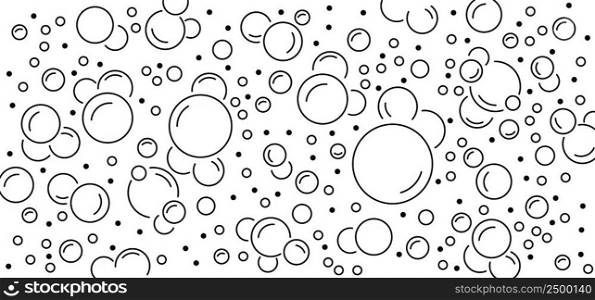 Sparkling water background. Water drops. Cartoon bath soap with lather silhouette. Soap with foam and bubbles. Clean water Vector icon or symbol. 