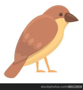 Sparrow icon cartoon vector. Tree bird. Flying house. Sparrow icon cartoon vector. Tree bird