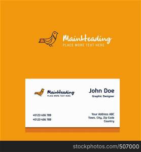 Sparrow logo Design with business card template. Elegant corporate identity. - Vector