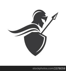 Spartan gladiator logo vector design