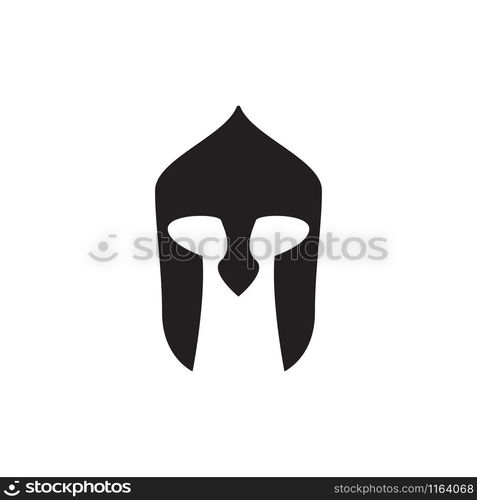 Spartan helmet graphic design template vector isolated