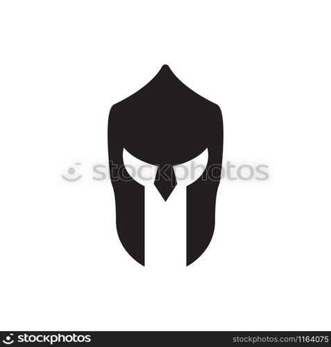 Spartan helmet graphic design template vector isolated