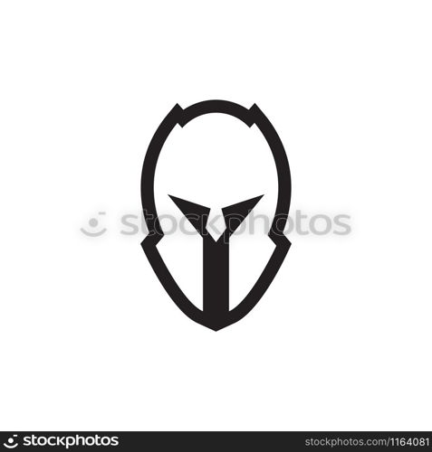 Spartan helmet graphic design template vector isolated