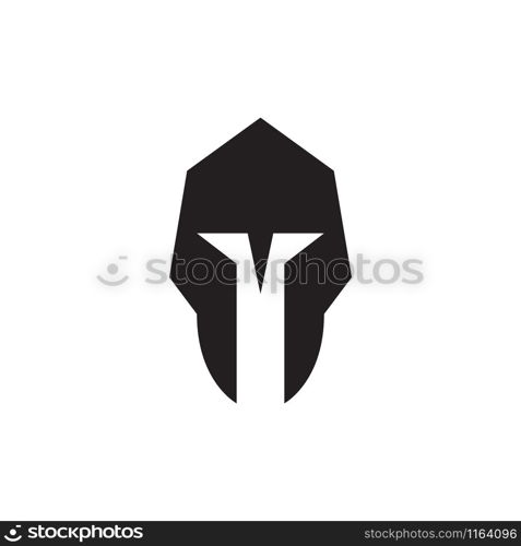 Spartan helmet graphic design template vector isolated